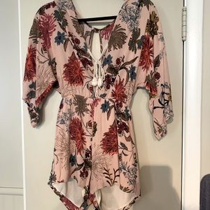 Floral print romper